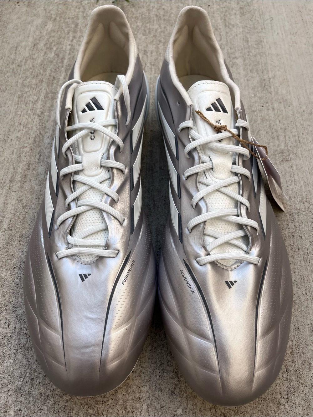 Adidas Copa Pure IV Elite FG Silver Soccer Cleats (JS4243) Men’s Size 11.5